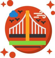 Bridge Tailed Color Icon vector