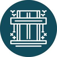 Highway Outline Circle Icon vector