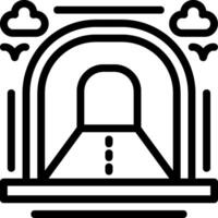 Tunnel Line Icon vector