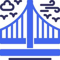 Bridge Solid Two Color Icon vector