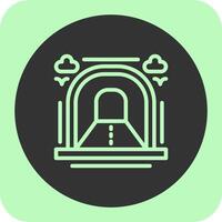 Tunnel Linear Round Icon vector