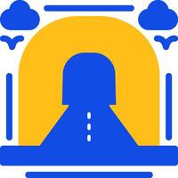 Tunnel Flat Two Color Icon vector