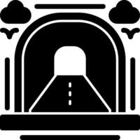 icono de glifo de túnel vector