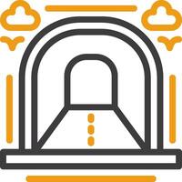 Tunnel Line Circle Icon vector