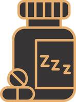 dormido pastillas vector icono