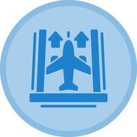Airport runway Multicolor Circle Icon vector