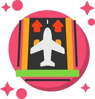 Airport runway Tailed Color Icon vector