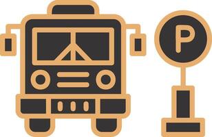 Bus Parking Vector Icon