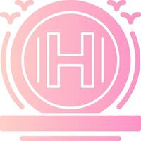 Helipad Solid Multi Gradient Icon vector