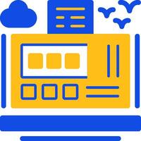 Taxi meter Flat Two Color Icon vector