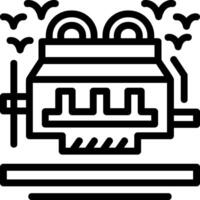 Car engine Line Icon vector