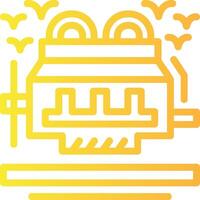 Car engine Linear Gradient Icon vector