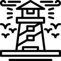 Lighthouse Line Icon vector