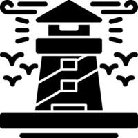 Lighthouse Glyph Icon vector