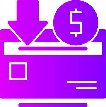 ahorros sólido multi degradado icono vector