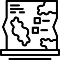 icono de línea de mapa vector