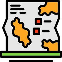 Map Line Filled Icon vector