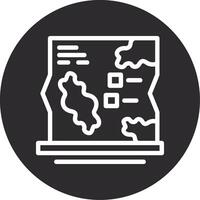 Map Inverted Icon vector