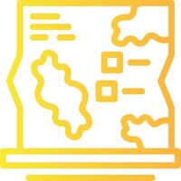 Map Linear Gradient Icon vector
