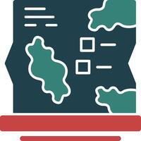 Map Glyph Two Color Icon vector