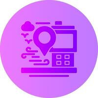 GPS device Gradient Circle Icon vector