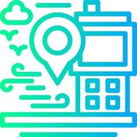 GPS device Linear Gradient Icon vector