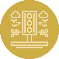 Traffic light Line Multi color Icon vector
