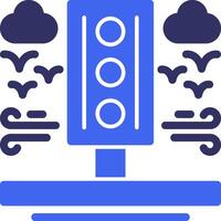 Traffic light Solid Two Color Icon vector