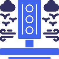 Traffic light Solid Two Color Icon vector