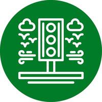 Traffic light Outline Circle Icon vector