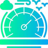 Speedometer Solid Multi Gradient Icon vector
