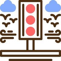 Traffic light Color Filled Icon vector