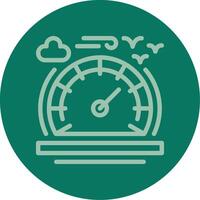 Speedometer Line Multi color Icon vector