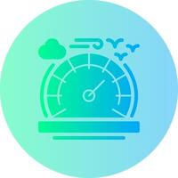 Speedometer Gradient Circle Icon vector