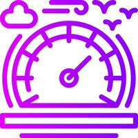 Speedometer Linear Gradient Icon vector