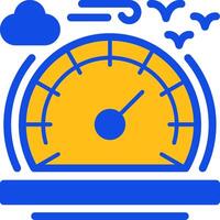 Speedometer Flat Two Color Icon vector