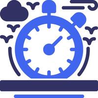 Stopwatch Solid Two Color Icon vector