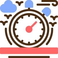 Stopwatch Color Filled Icon vector