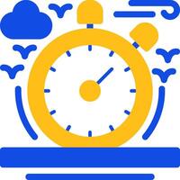 Stopwatch Flat Two Color Icon vector