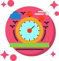 Stopwatch Tailed Color Icon vector