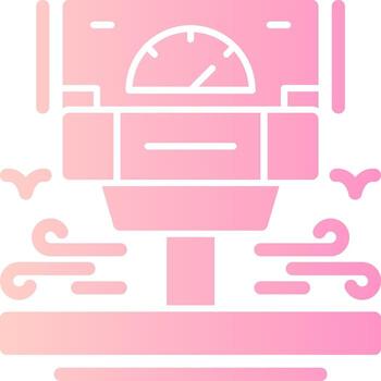 estacionamiento metro sólido multi degradado icono vector
