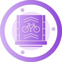 Bicycle lane Glyph Gradient Icon vector