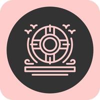 Flotation ring Linear Round Icon vector