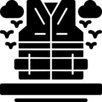 Lifejacket Glyph Icon vector