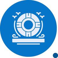 Flotation ring Glyph Shadow Icon vector