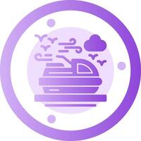 Jet ski Glyph Gradient Icon vector