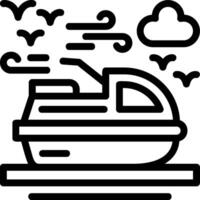 Jet ski Line Icon vector