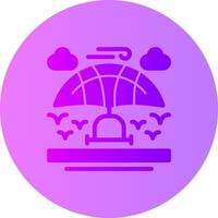 Hang glider Gradient Circle Icon vector