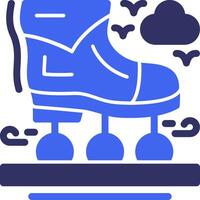 Rollerblades Solid Two Color Icon vector