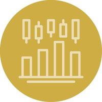 Stock market Line Multi color Icon vector